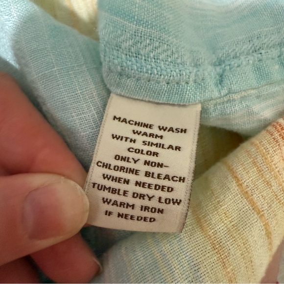 Striped Linen Shirt Sz Small - Picture 7 of 9